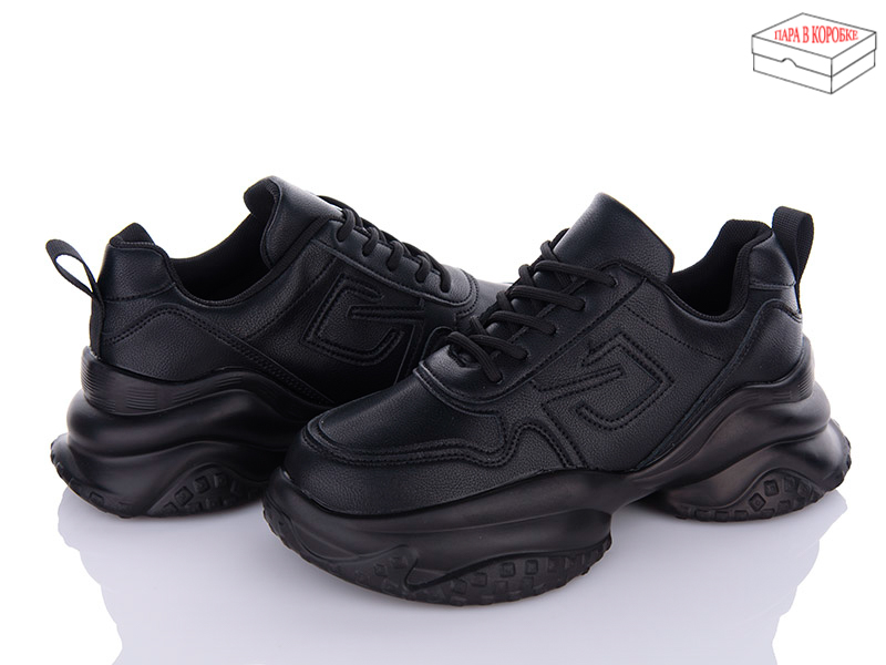 Кроссовки Ailaifa (36-41) 8116 all black (деми)