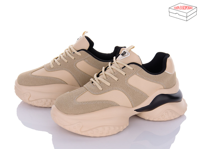Кроссовки Ailaifa (36-41) 8118 apricot-black (деми)