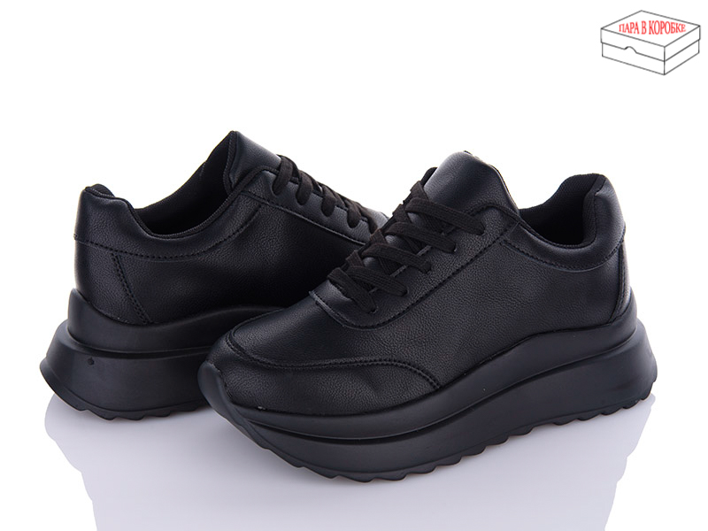 Кроссовки Ailaifa (36-41) F63 all black (деми)