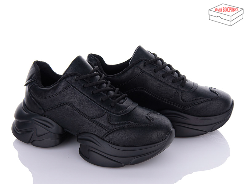 Кроссовки Ailaifa (36-41) 2360 all black (деми)