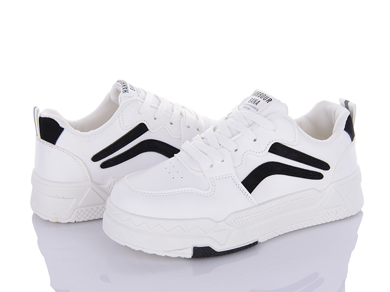 Кроссовки Violeta (37-41) 45-95 white-black (деми)