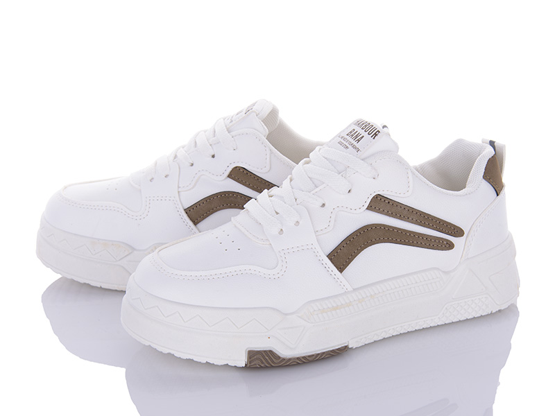 Кроссовки Violeta (37-41) 45-95 white-khaki (деми)