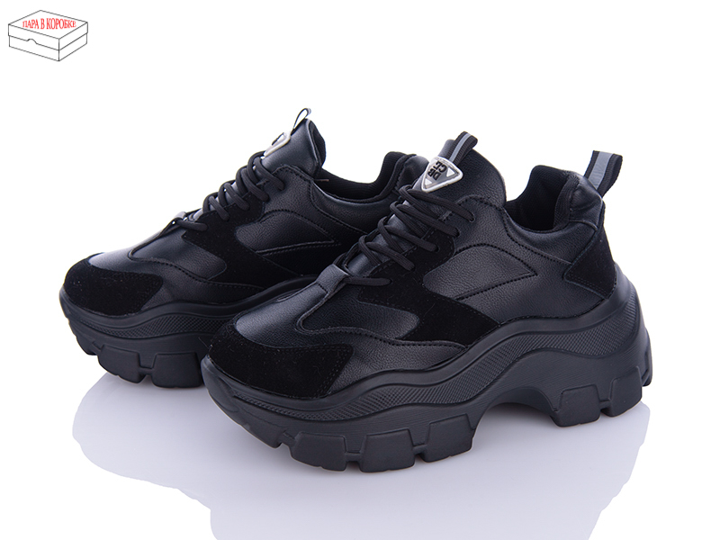 Кроссовки Ailaifa (36-41) A53 all black (деми)