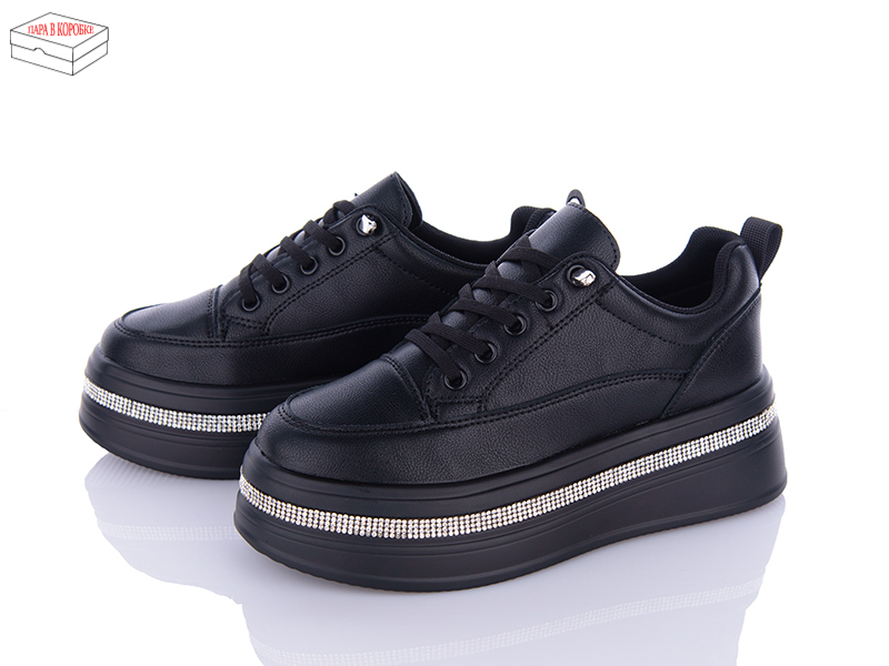 Кроссовки Ailaifa (36-41) 8310 all black (деми)