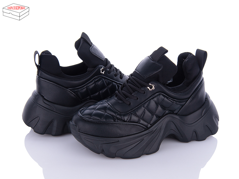Кроссовки Ailaifa (36-41) K8010 all black (деми)