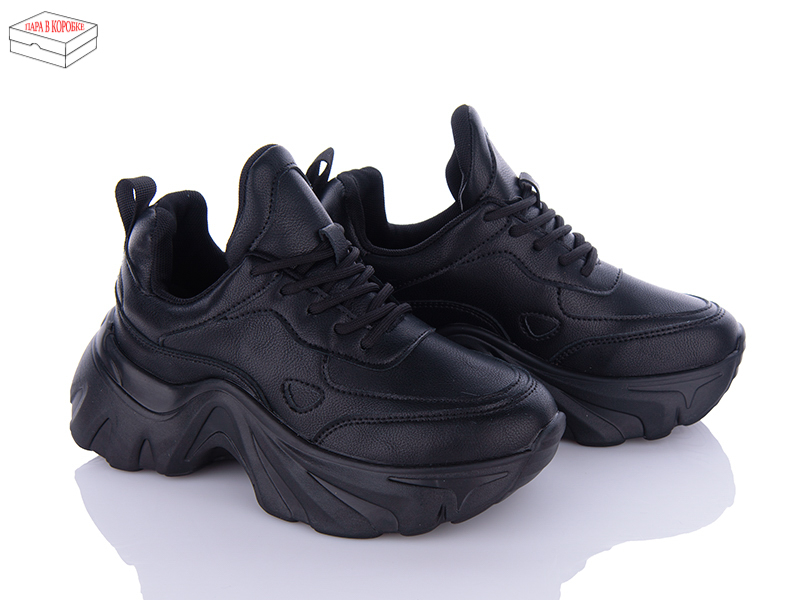 Кроссовки Ailaifa (36-41) K8011 all black (деми)