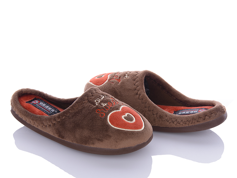 Тапочки Soylu (36-40) GE018 brown (зима)