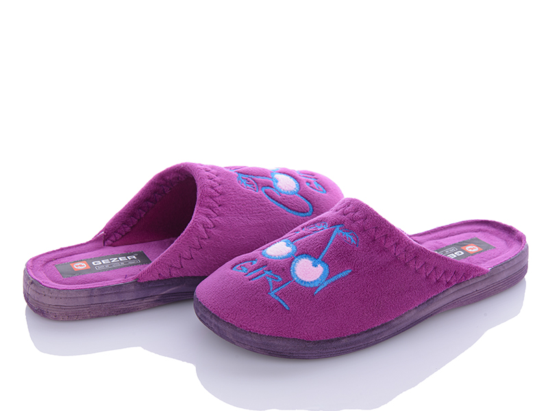 Тапочки Soylu (36-40) GE026 purple (зима)