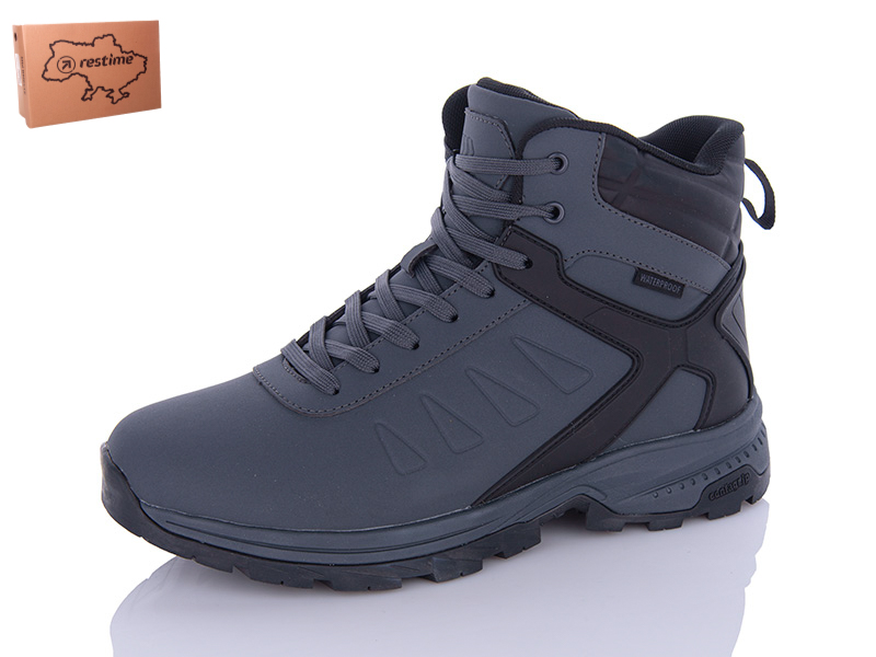 Ботинки Restime (41-45) PMZ23508 grey-black (зима)