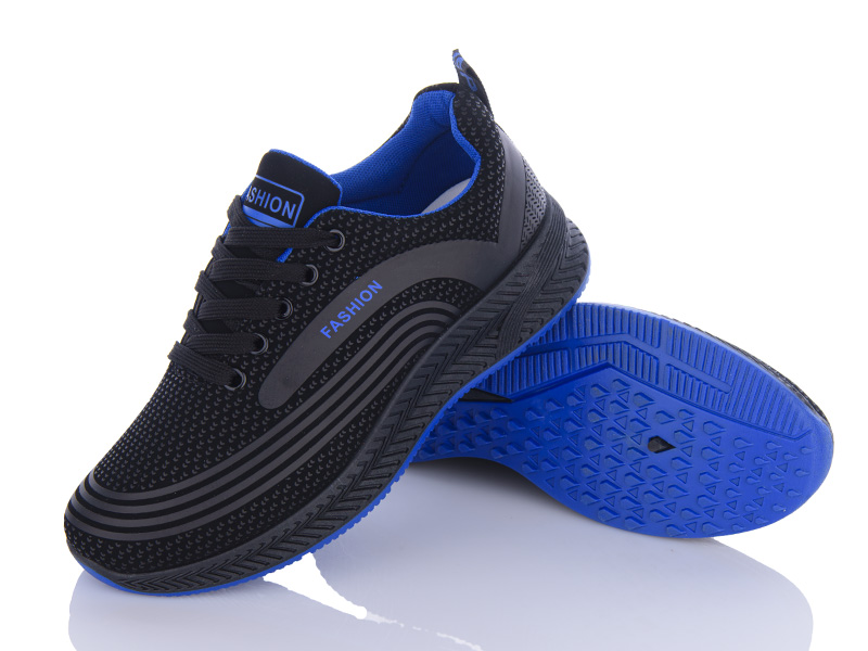 Кроссовки Violeta (36-41) 197-141 black-blue (деми)