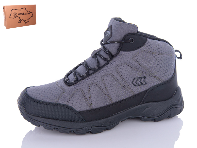 Кроссовки Restime (41-45) PMZ23566 d.grey-black (зима)