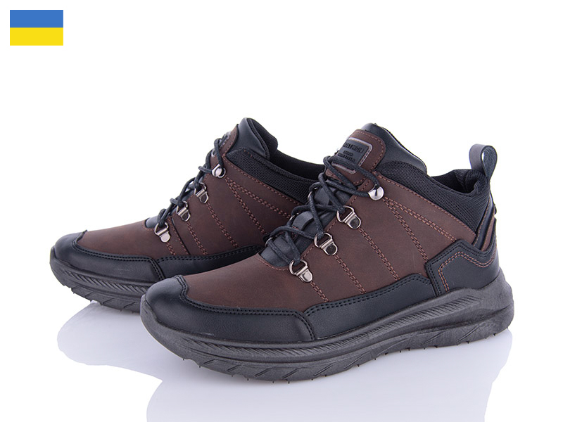 Кроссовки Soylu (41-46) M2301 чорно- корич (деми)