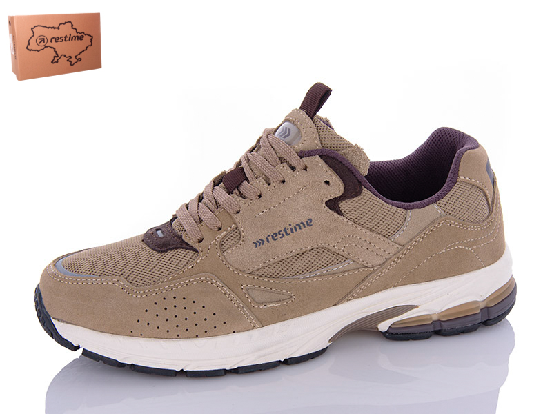 Кроссовки Restime (41-46) HMB24068 brown (деми)