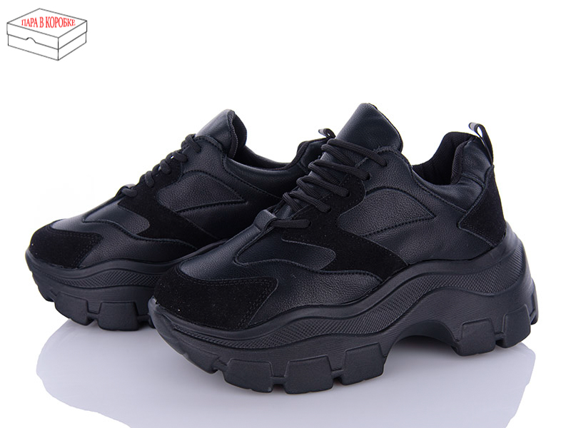Кроссовки Ailaifa (36-41) A53 all black піна (деми)