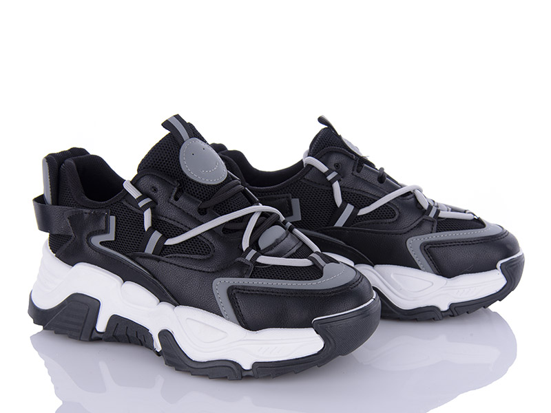 Кроссовки Violeta (36-40) 182-13 black (деми)