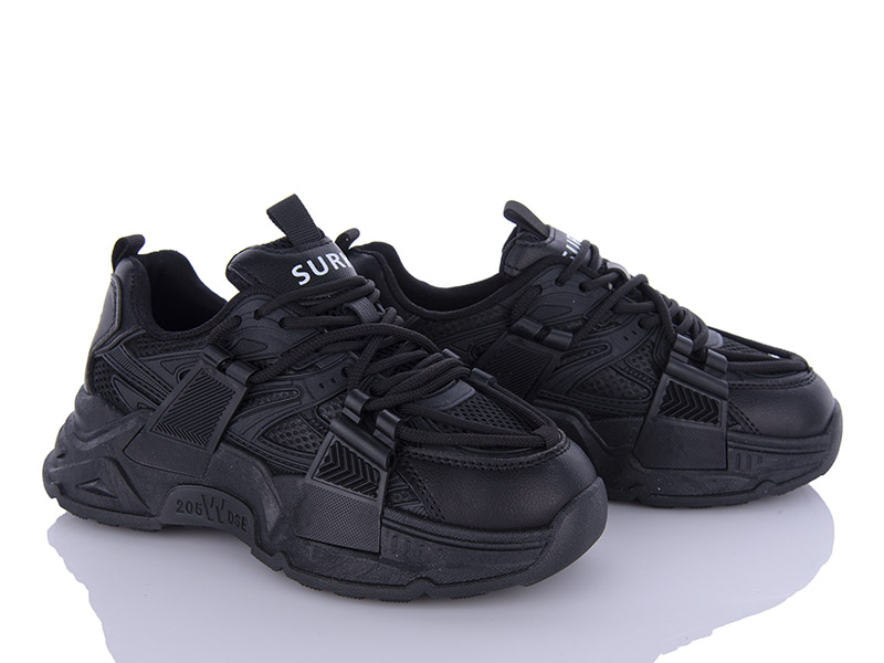 Кроссовки Violeta (36-41) 182-29 black (деми)
