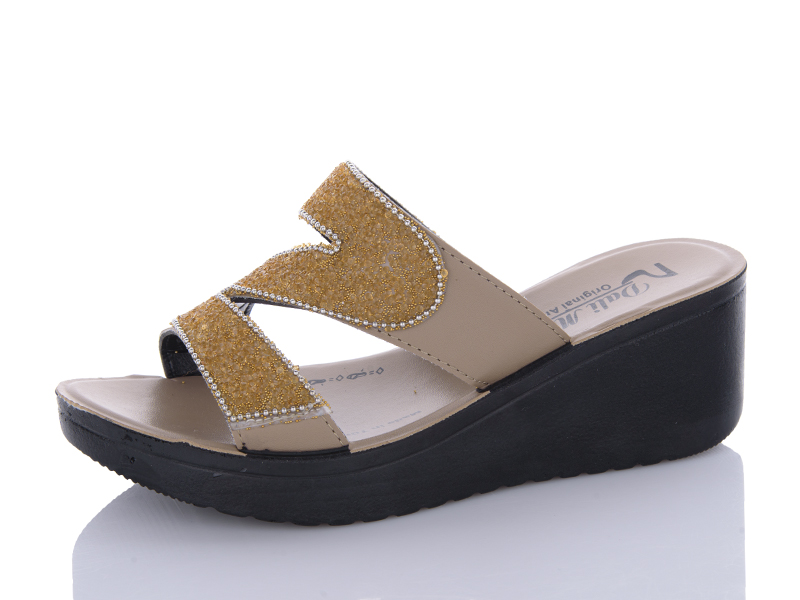 Шлепанцы Sali One (36-40) 0980 капучино (лето)