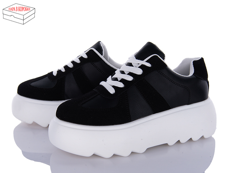 Кроссовки Ailaifa (36-41) 6029 black-white (деми)