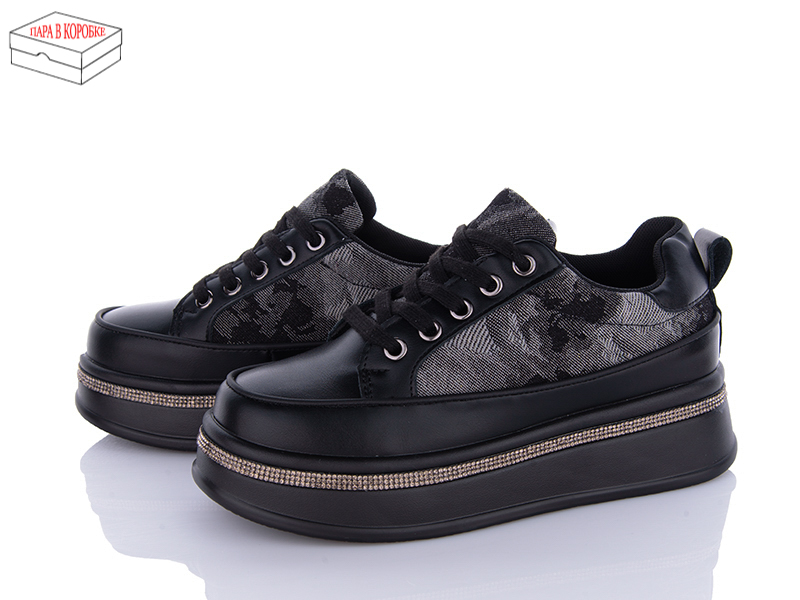 Кроссовки Ailaifa (36-41) U72 black (деми)