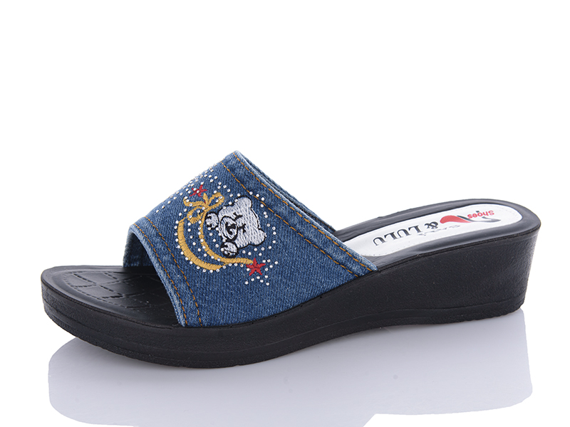 Шлепанцы Sali One (37-41) Ж67 синій (лето)