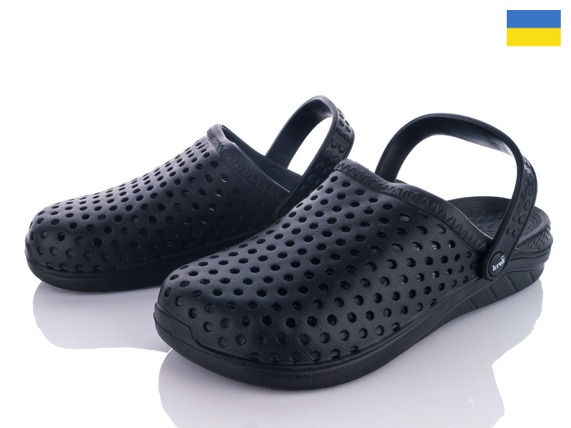 Кроксы Vladimir (41-45) Крок C68 черний&nbsp; (лето)