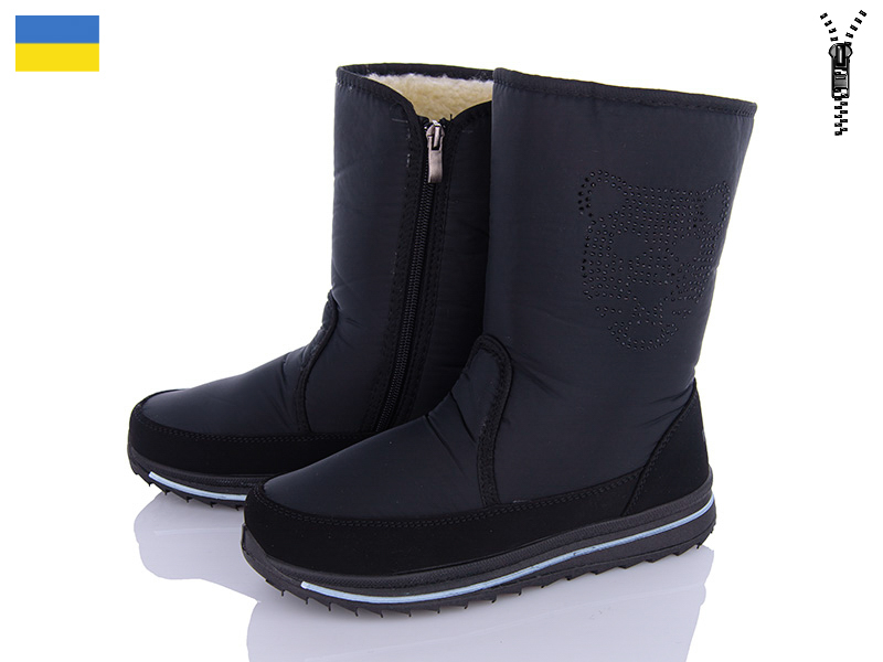 Дутики Roks (38-42) Progress 3106 чорний (зима)