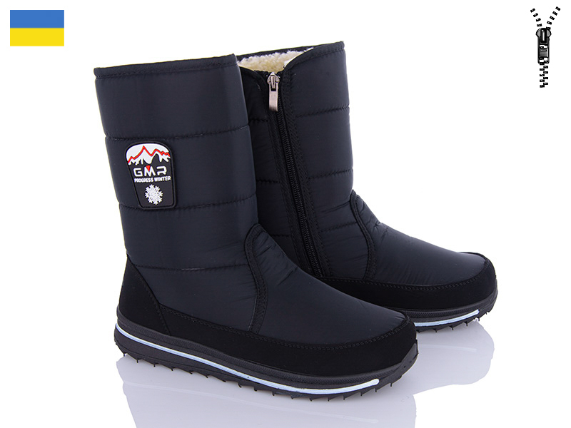 Дутики Roks (37-42) Progress 3117 чорний (зима)