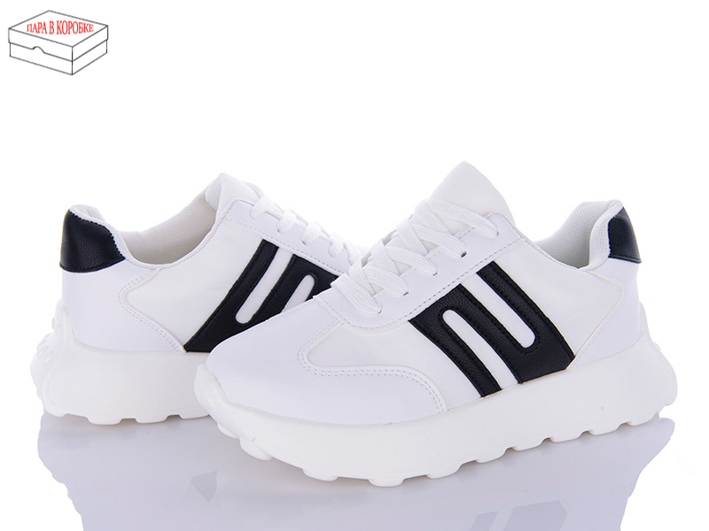 Кроссовки Ailaifa (36-41) 2391 white-black піна (деми)