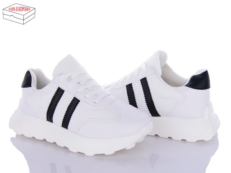 Кроссовки Ailaifa (36-41) 2393 white-black піна (деми)