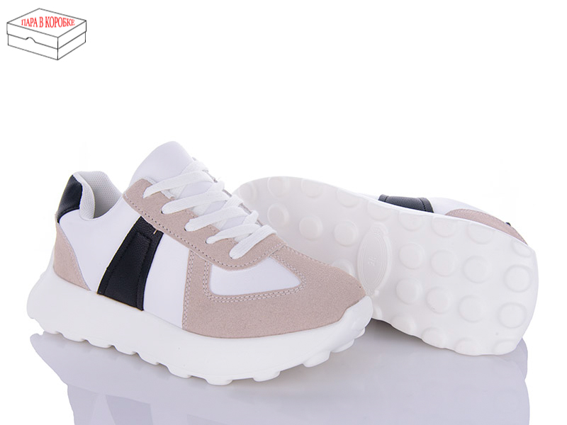 Кроссовки Ailaifa (36-41) 2395-2 white-black піна (деми)