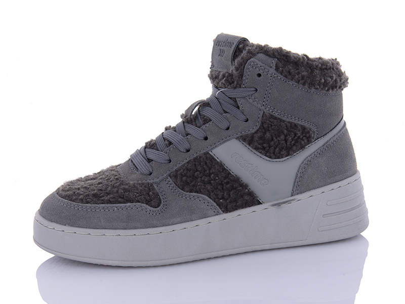 Кроссовки Restime (36-41) FWZ24282 grey (зима)