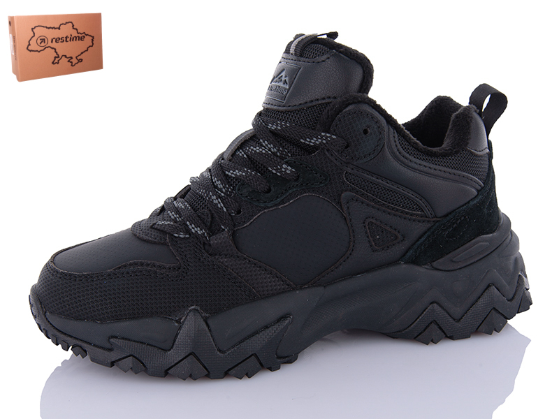 Кроссовки Restime (36-41) CWZ24247 black (деми)