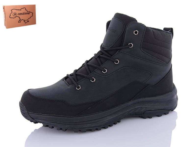 Кроссовки Restime (46-49) TGZ24290 black батал (деми)