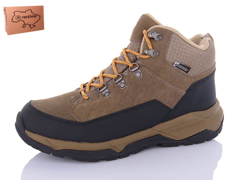 Кроссовки Restime (41-46) VMZ24277 khaki (деми)