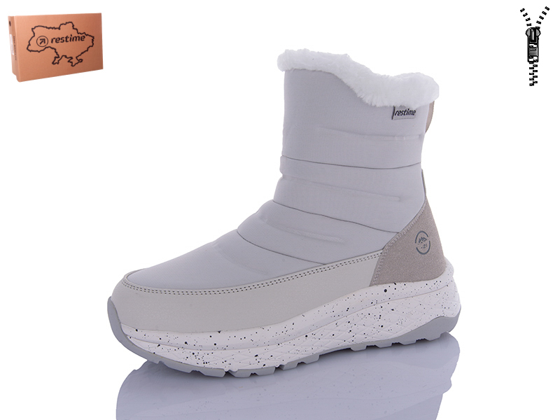 Дутики Restime (36-41) AWZ24296 l.grey (зима)