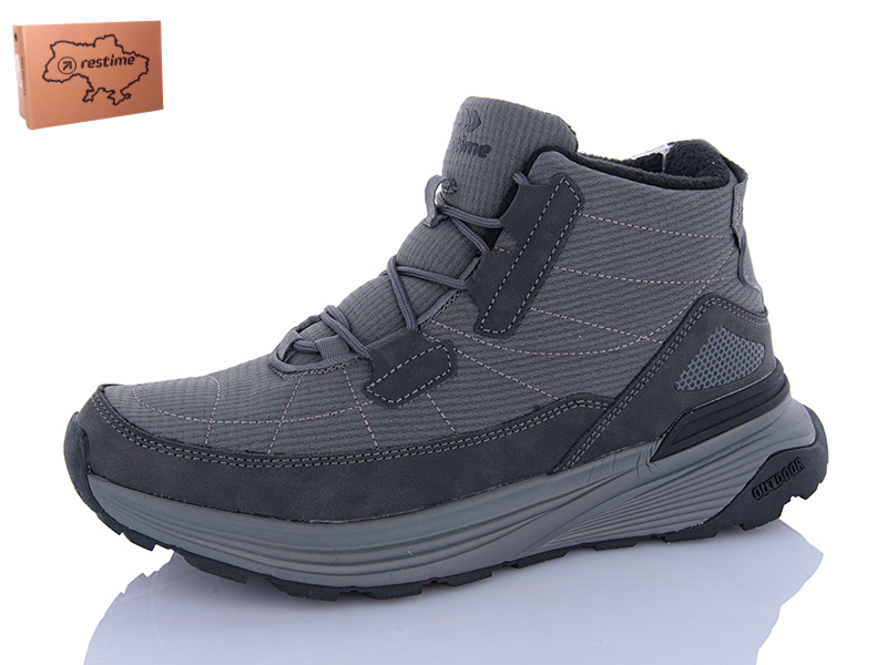 Кроссовки Restime (41-46) HMZ24393 d.grey (зима)