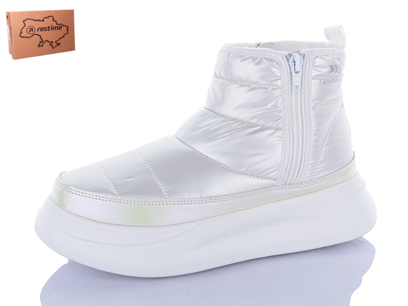 Ботинки Restime (36-41) HWZ24382 white (деми)