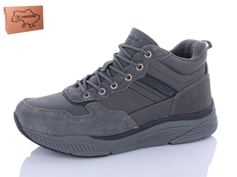 Кроссовки Restime (40-45) RMZ24237 grey (деми)