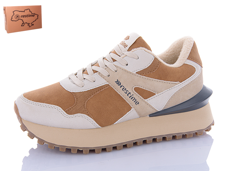 Кроссовки Restime (36-41) RWZ24233 beige (деми)