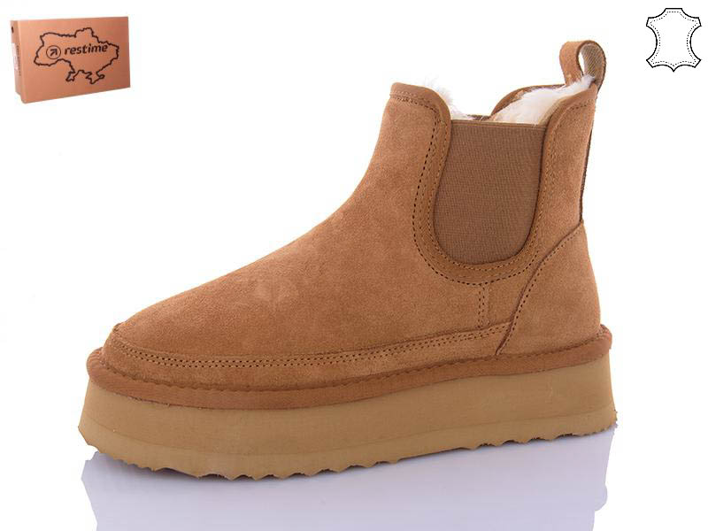 Угги Restime (36-41) YWZ24457 camel (зима)