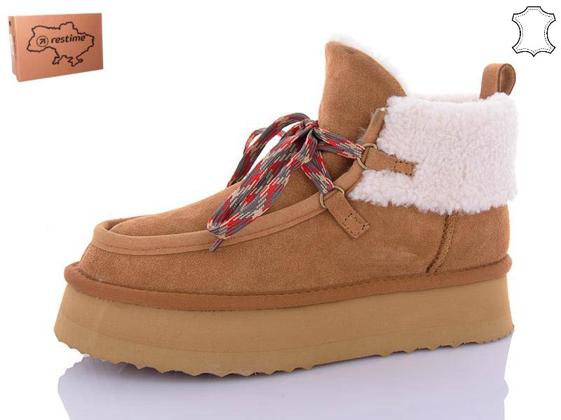Угги Restime (36-41) YWZ24452 camel (зима)
