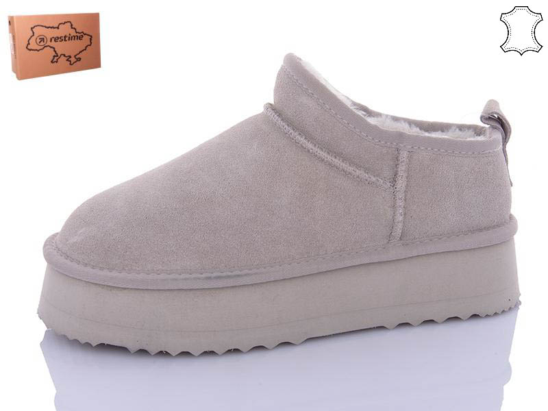 Угги Restime (36-41) YWZ24451 grey (зима)