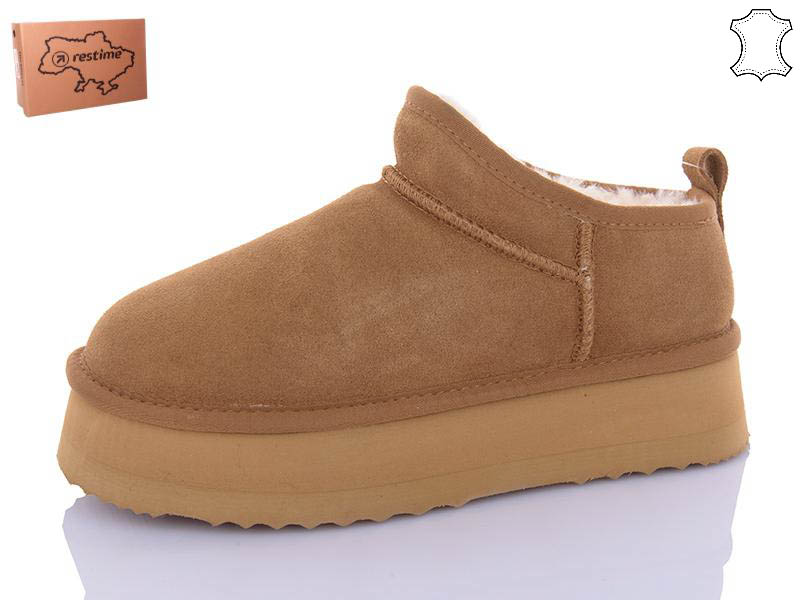 Угги Restime (36-41) YWZ24451 camel (зима)