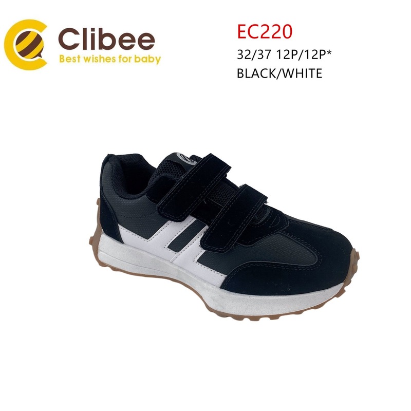 Кроссовки DvaClibee (32-37) BC-EC220 black-white (деми)