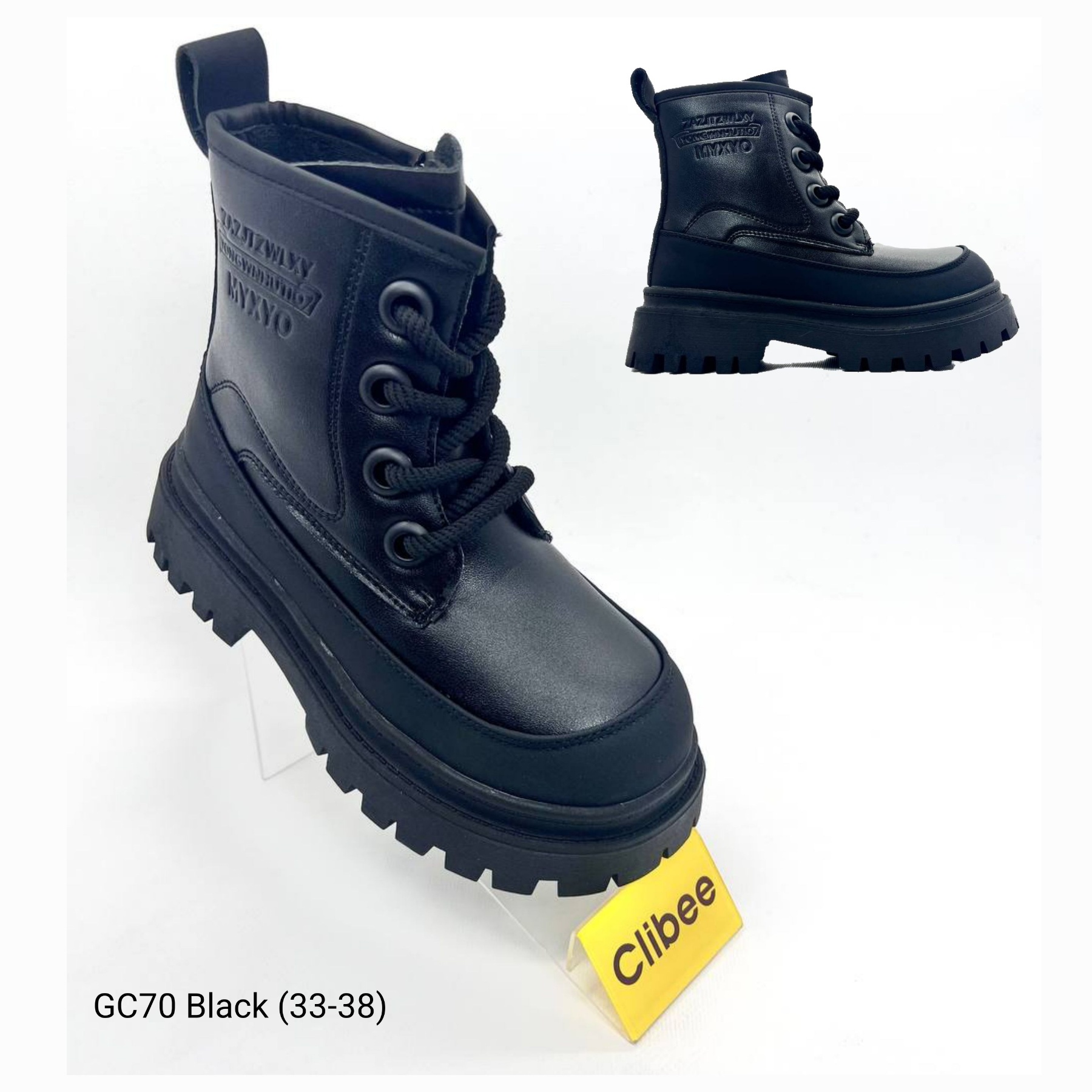 Ботинки DvaClibee (33-38) Apa-GC70 black (деми)