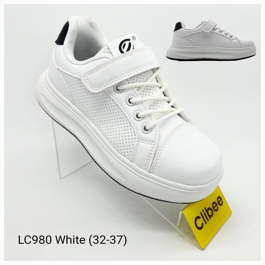 Кроссовки DvaClibee (32-37) BC-LC980 white.. (деми)