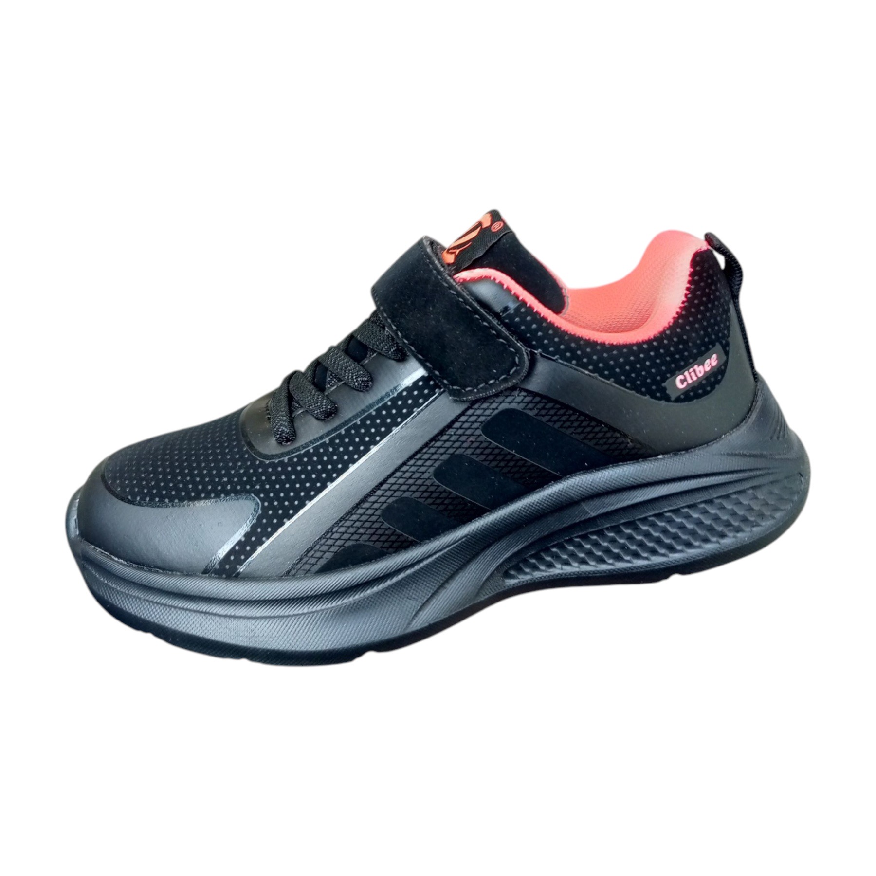 Кроссовки DvaClibee (32-37) Apa-EC219 black-red (деми)