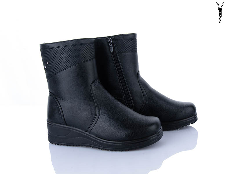 Ботинки Yuemingzu (37-42) 9907 black (зима)