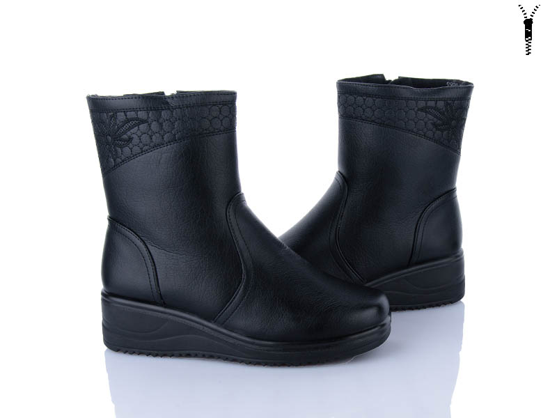 Ботинки Yuemingzu (37-42) 9909 black (зима)
