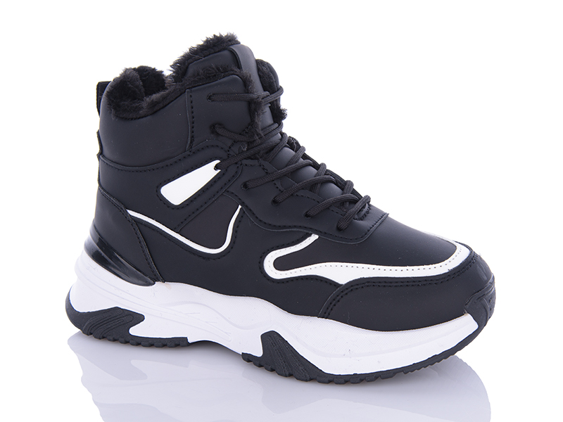Кроссовки Princess (36-41) MYP01 black-white (зима)